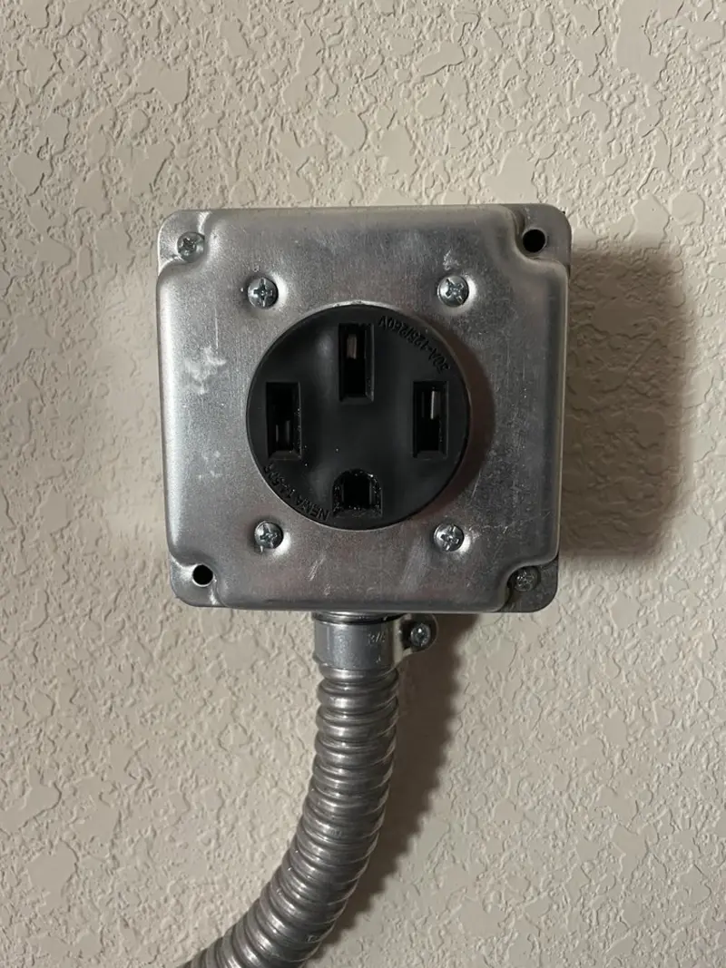NEMA 14-50 outlet installed for Electrical Panel Upgrade in Argentine
